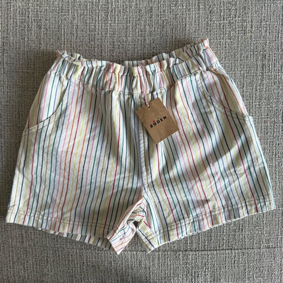 Mini Boden Multicolor Striped Kids Shorts - Picture 4 of 7